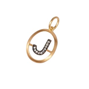 Annoushka Initials J Pendant In 18ct Yellow Gold With Diamonds
