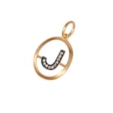 Annoushka Initials J Pendant In 18ct Yellow Gold With Diamonds