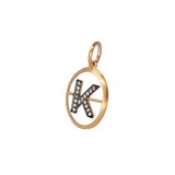 Annoushka Initials K Pendant In 18ct Yellow Gold With Diamonds