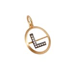 Annoushka Initials L Pendant In 18ct Yellow Gold With Diamonds