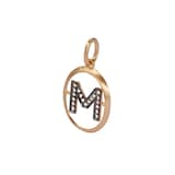 Annoushka Initials M Pendant In 18ct Yellow Gold With Diamonds