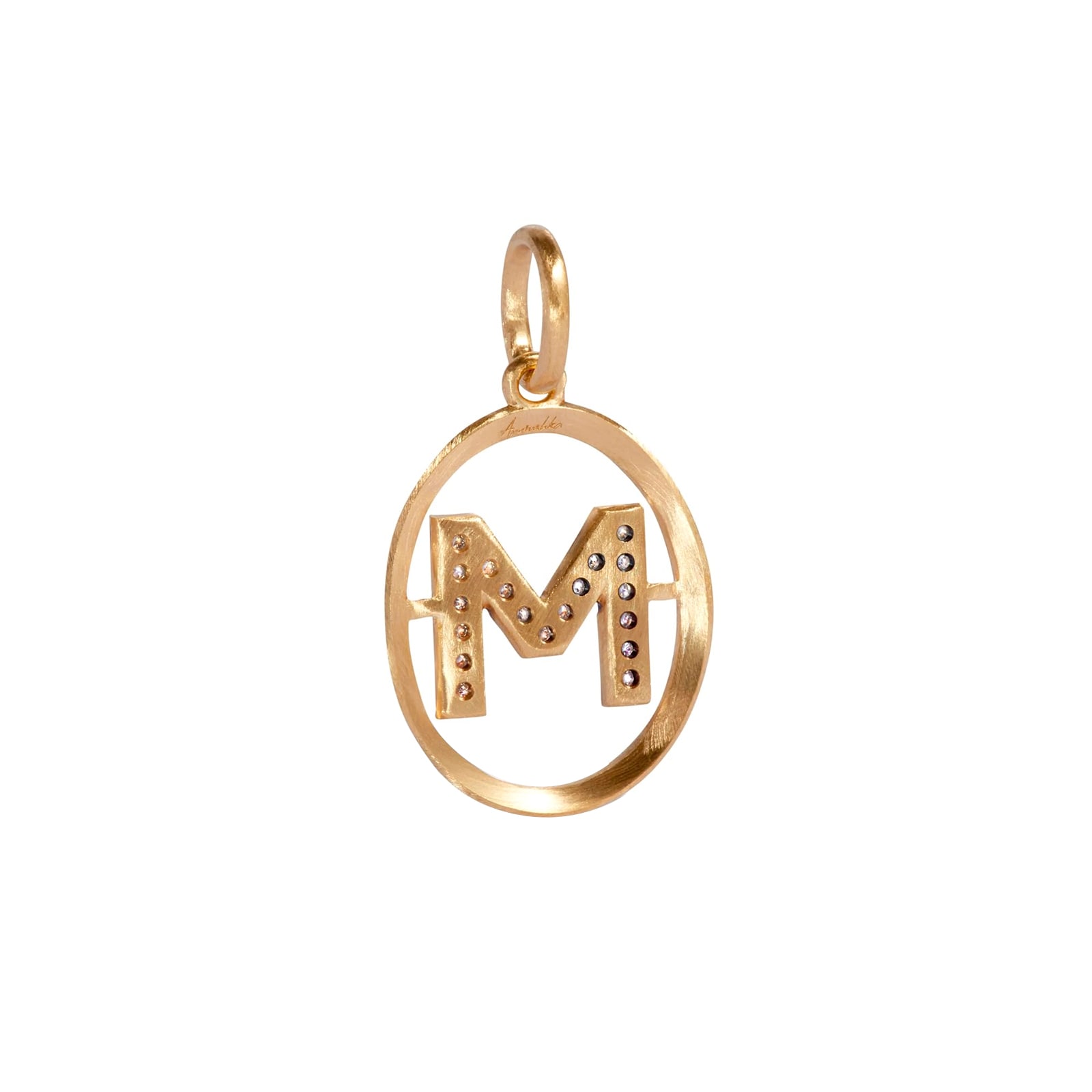 Annoushka Initials M Pendant In 18ct Yellow Gold With Diamonds Annoushka Initials M Pendant In 18ct Yellow Gold With Diamonds