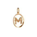 Annoushka Initials M Pendant In 18ct Yellow Gold With Diamonds