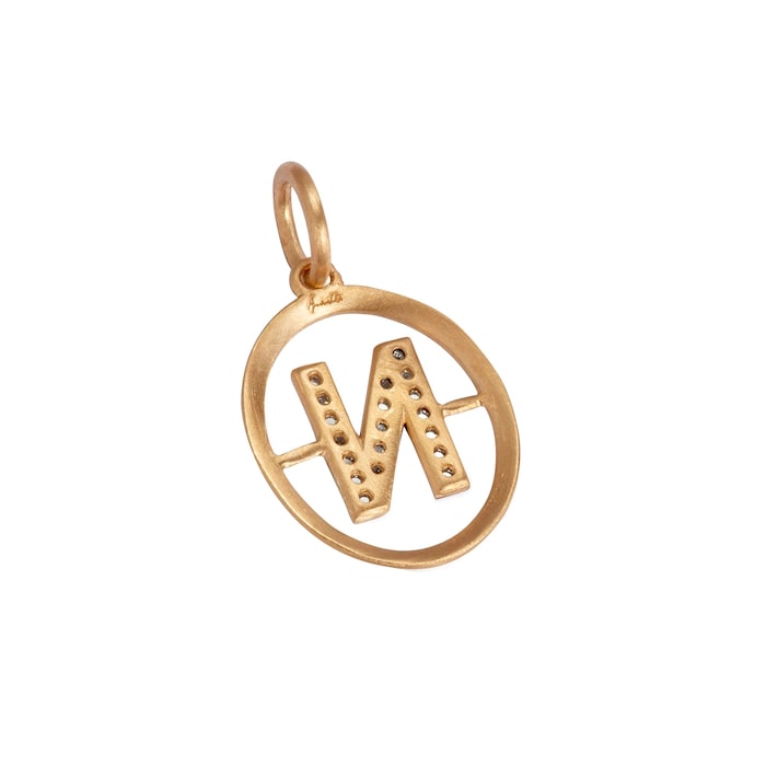 Annoushka Initials N Pendant In 18ct Yellow Gold With Diamonds