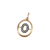 Annoushka Initials O Pendant In 18ct Yellow Gold With Diamonds