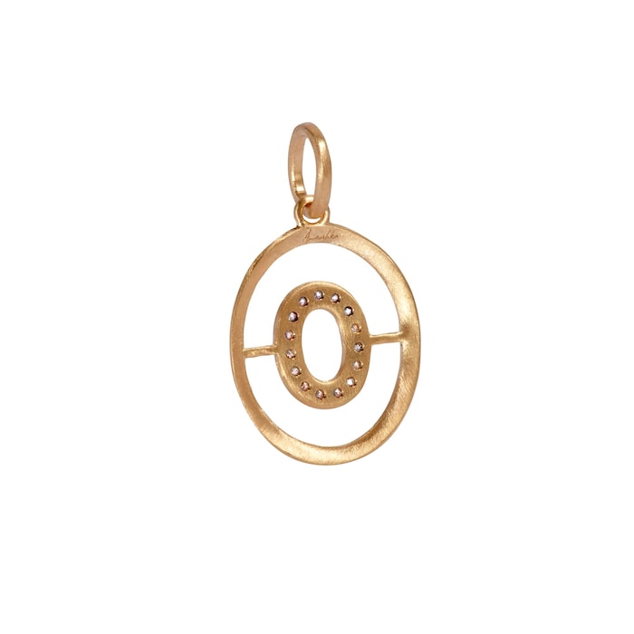 Annoushka Initials O Pendant In 18ct Yellow Gold With Diamonds