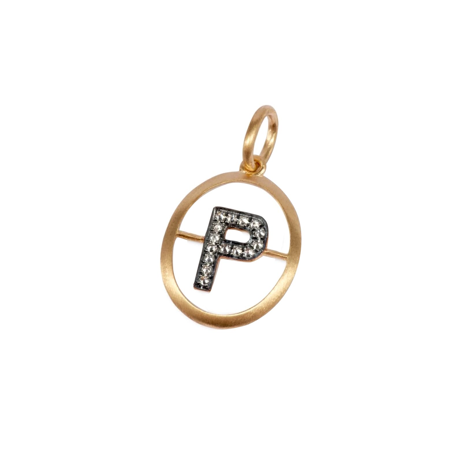 Annoushka Initials P Pendant In 18ct Yellow Gold With Diamonds