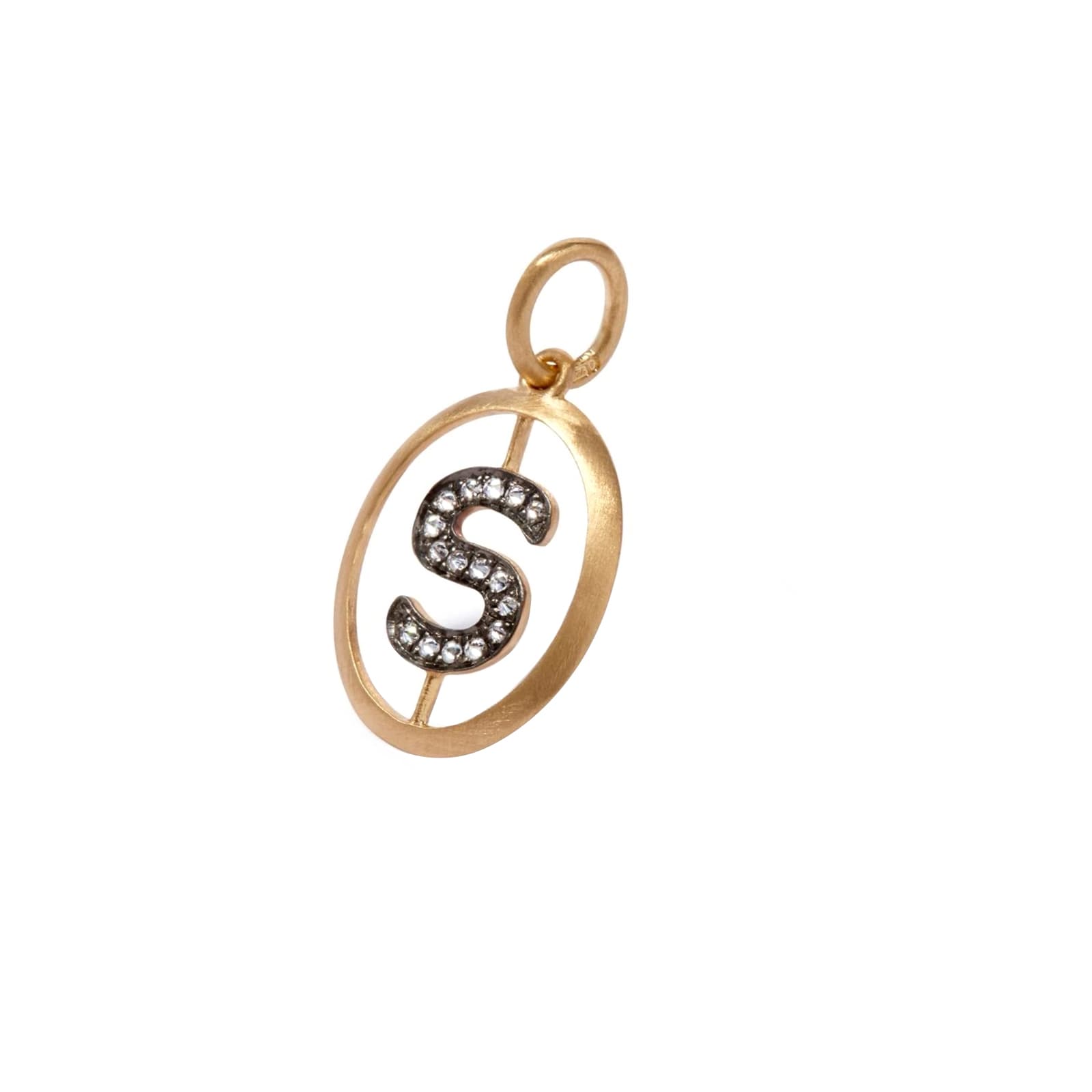 Annoushka Initials S Pendant In 18ct Yellow Gold With Diamonds Annoushka Initials S Pendant In 18ct Yellow Gold With Diamonds