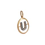 Annoushka Initials U Pendant In 18ct Yellow Gold With Diamonds