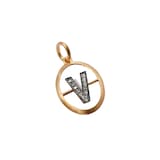 Annoushka Initials V Pendant In 18ct Yellow Gold With Diamonds