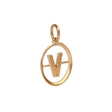 Annoushka Initials V Pendant In 18ct Yellow Gold With Diamonds
