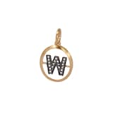 Annoushka Initials W Pendant In 18ct Yellow Gold With Diamonds