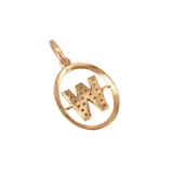 Annoushka Initials W Pendant In 18ct Yellow Gold With Diamonds