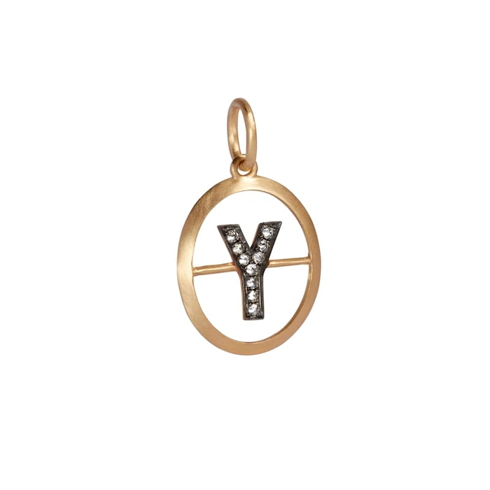 Annoushka Initials Y Pendant In 18ct Yellow Gold With Diamonds