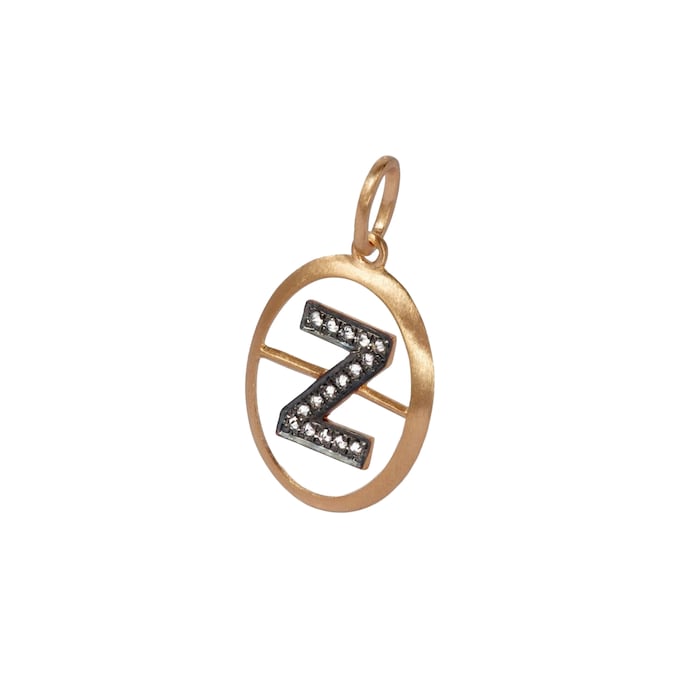 Annoushka Initials Z Pendant In 18ct Yellow Gold With Diamonds