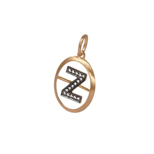 Annoushka Initials Z Pendant In 18ct Yellow Gold With Diamonds