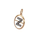 Annoushka Initials Z Pendant In 18ct Yellow Gold With Diamonds