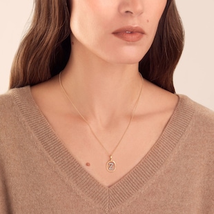 Annoushka Initials Z Pendant In 18ct Yellow Gold With Diamonds