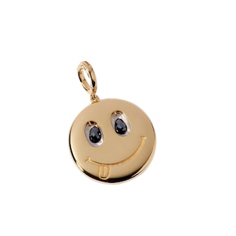 Annoushka Happy Charm Pendant In 18ct Yellow Gold With Sapphire, Diamond And Briolette Spinel