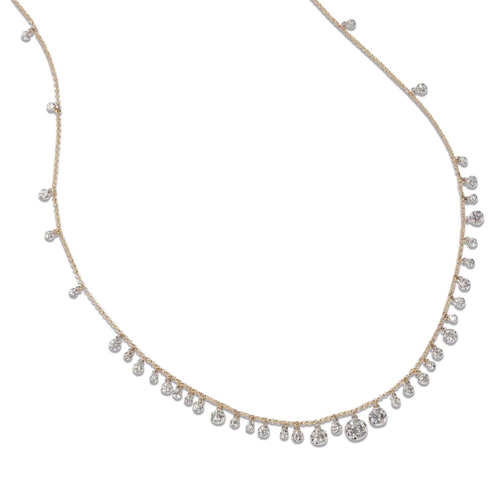 Annoushka Whoopsie Daisy Necklace In 18ct Yellow & White Gold With Diamonds Annoushka Whoopsie Daisy Necklace In 18ct Yellow & White Gold With Diamonds