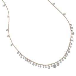 37560277 - Whoopsie Daisy Necklace In 18ct Yellow & White Gold With Diamonds