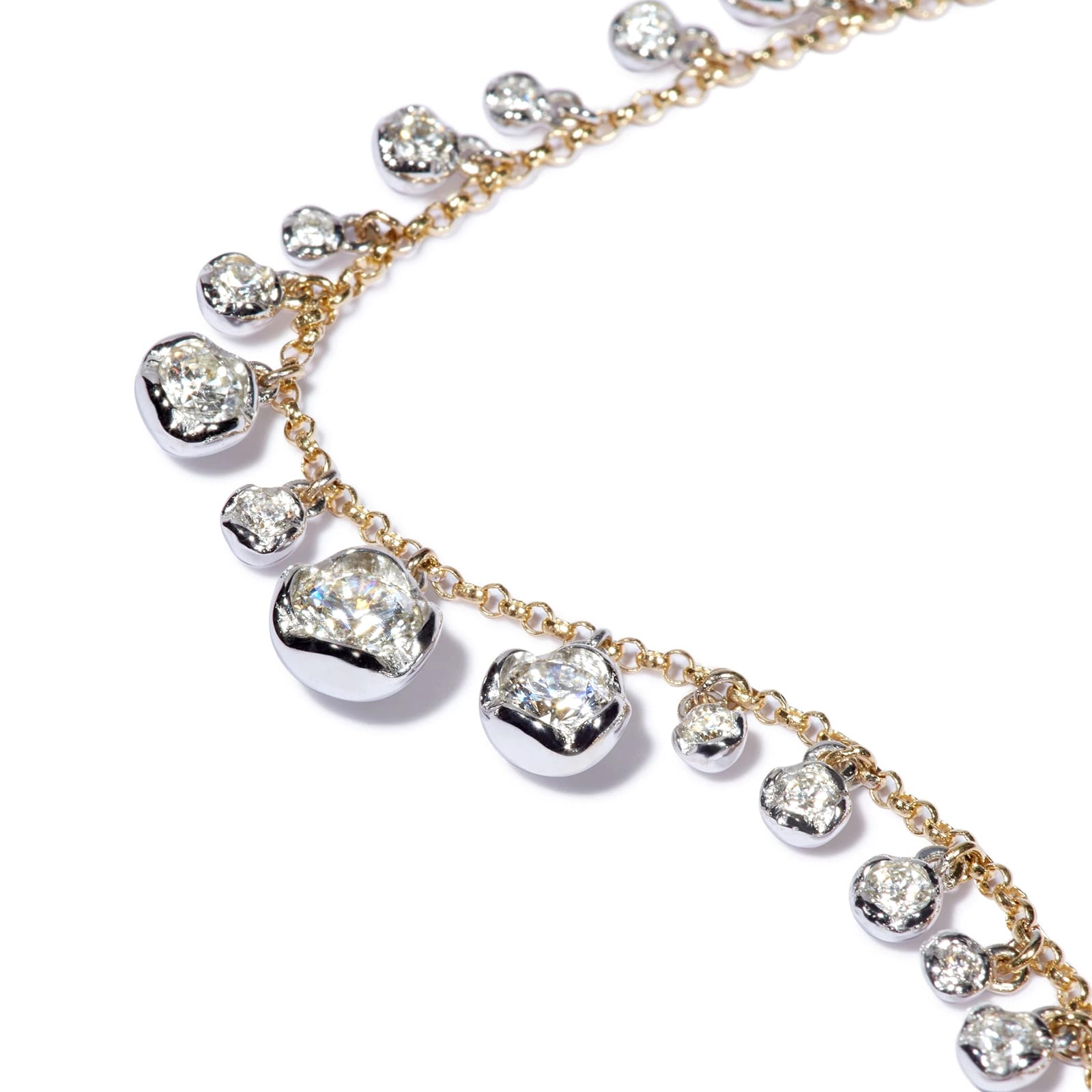 Annoushka Whoopsie Daisy Necklace In 18ct Yellow & White Gold With Diamonds Annoushka Whoopsie Daisy Necklace In 18ct Yellow & White Gold With Diamonds