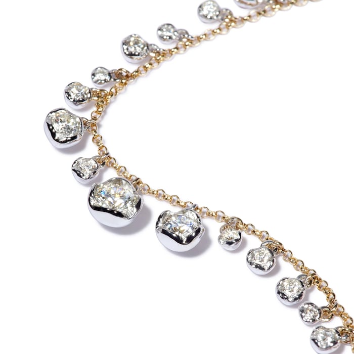 Annoushka Whoopsie Daisy Necklace In 18ct Yellow & White Gold With Diamonds