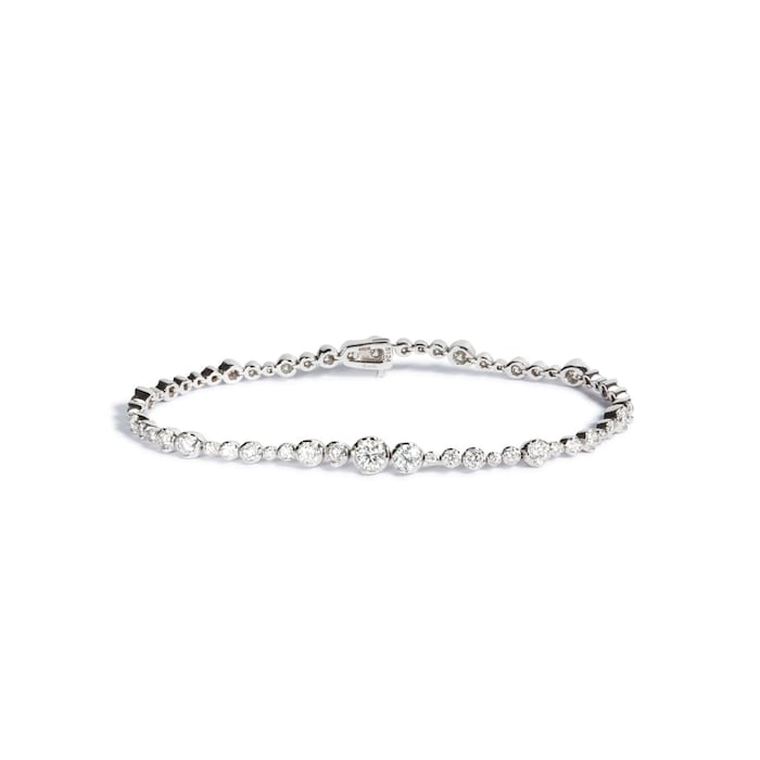 Annoushka Whoopsie Daisy Tennis Bracelet In 18ct White Gold With Diamonds
