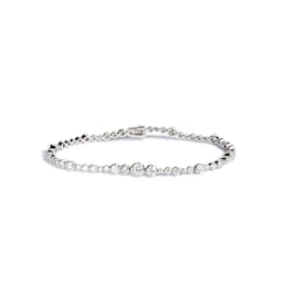 37560278 - Whoopsie Daisy Tennis Bracelet In 18ct White Gold With Diamonds