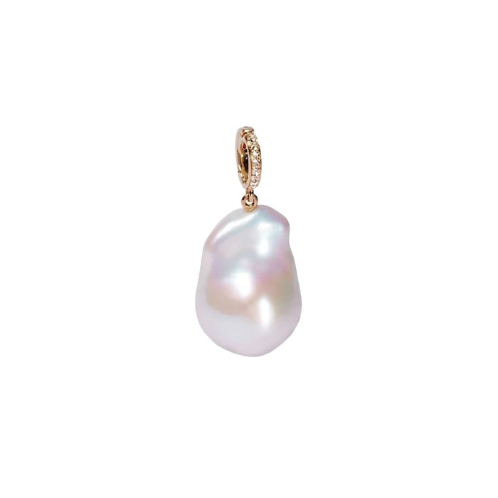 Annoushka Baroque Pearl Charm In 18ct Yellow Gold With Diamonds