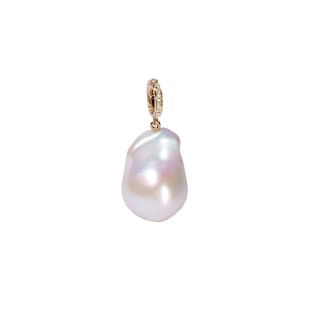 Annoushka Baroque Pearl Charm In 18ct Yellow Gold With Diamonds
