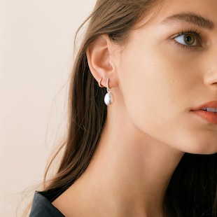 Annoushka Baroque Pearl Earrings Drops In 18ct White Gold