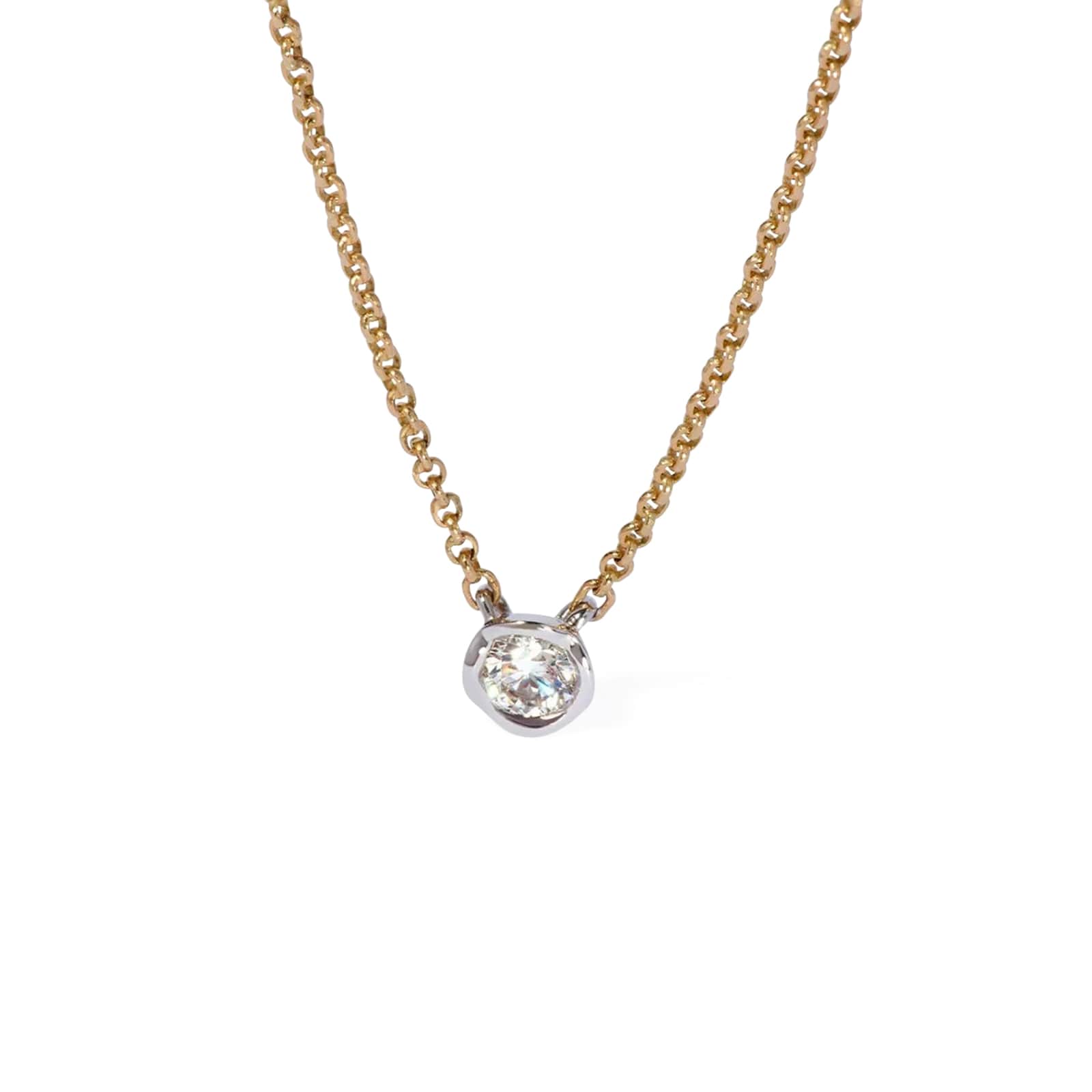 Annoushka Whoopsie Daisy Necklace In 18ct Yellow & White Gold With Diamond Annoushka Whoopsie Daisy Necklace In 18ct Yellow & White Gold With Diamond