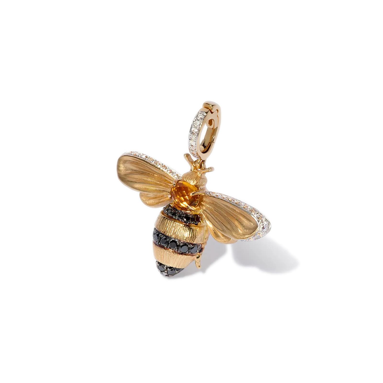 Annoushka Mythology Bee Charm Pendant In 18ct Yellow Gold With Diamonds & Citrine Annoushka Mythology Bee Charm Pendant In 18ct Yellow Gold With Diamonds & Citrine