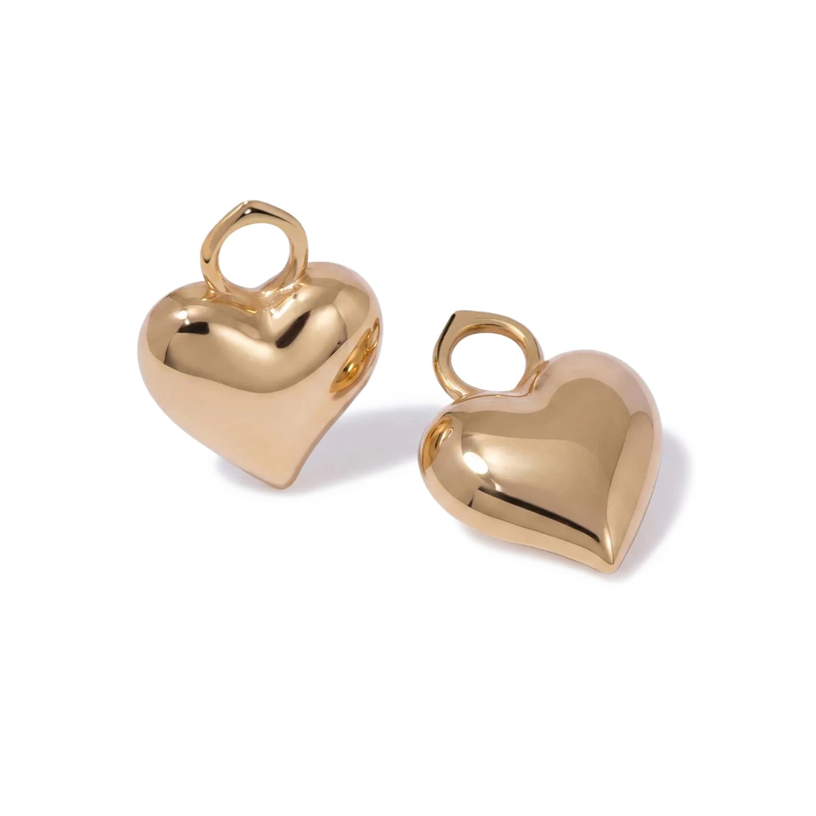 Annoushka Baby Heart Earring Drops In 18ct Yellow Gold With Mother Of Pearl