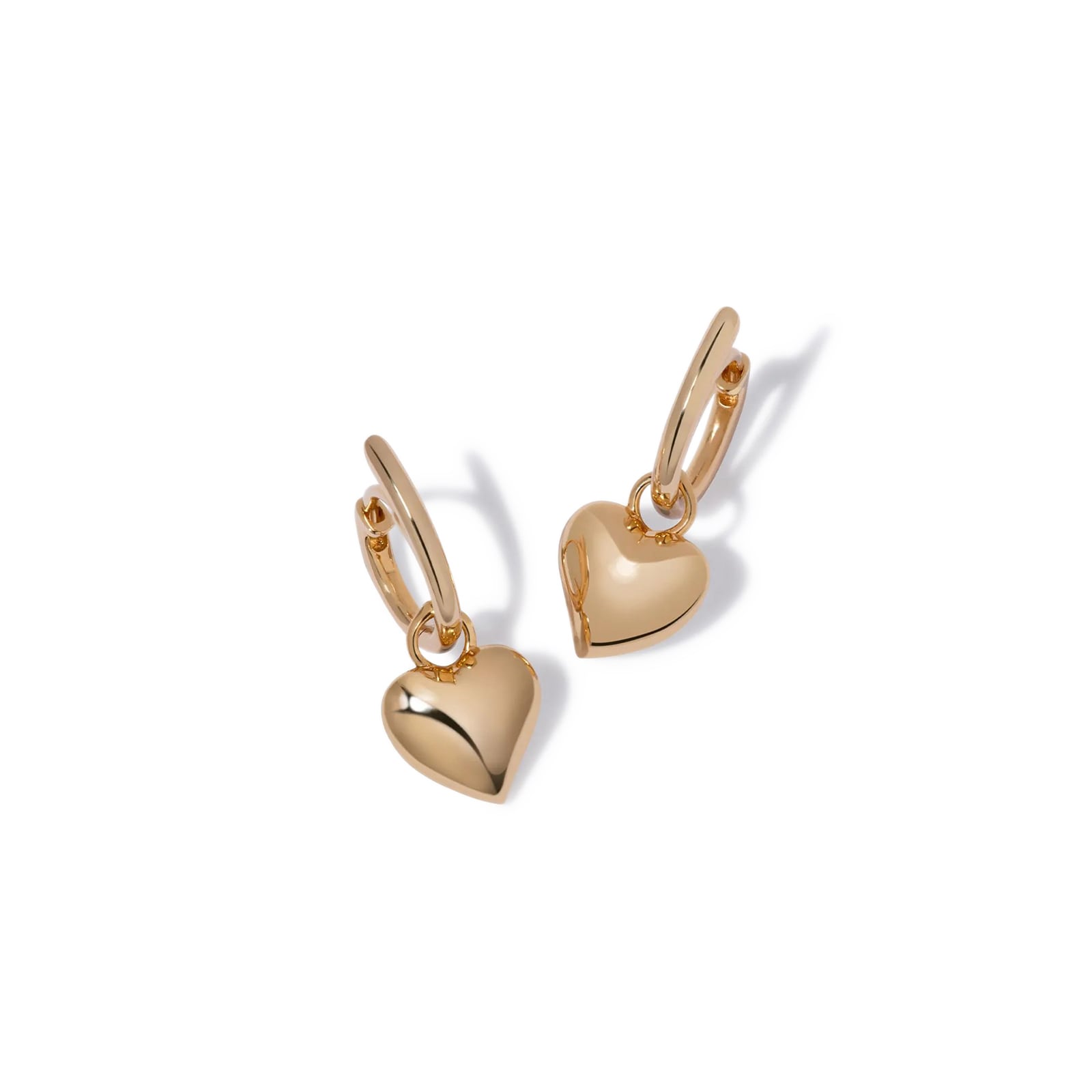 Annoushka Baby Heart Earring Drops In 18ct Yellow Gold With Mother Of Pearl Annoushka Baby Heart Earring Drops In 18ct Yellow Gold With Mother Of Pearl