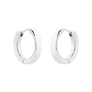 886 Royal Mint Sterling Silver Huggie Hoop Earrings - Medium