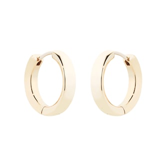 886 Royal Mint 9ct Yellow Gold Huggie Hoop Earrings - Medium
