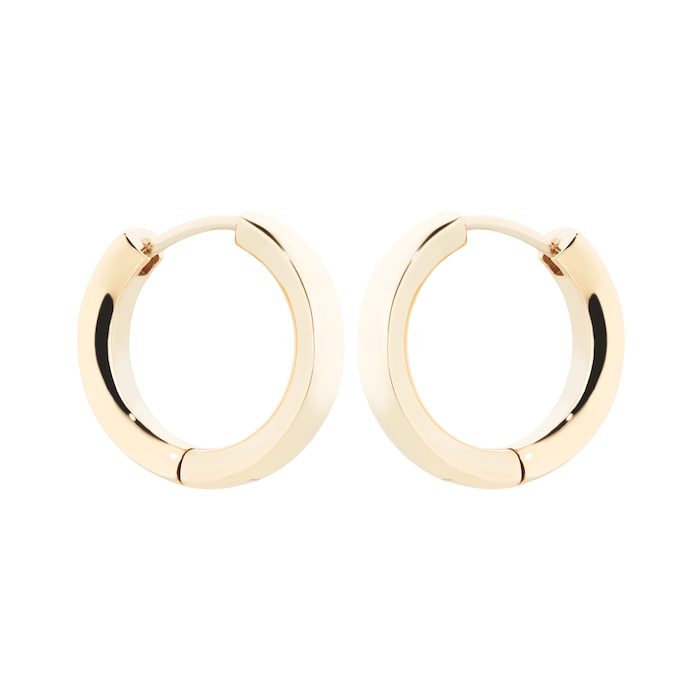 886 Royal Mint 9ct Yellow Gold Huggie Hoop Earrings - Medium