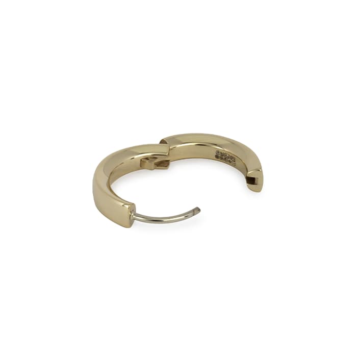 886 Royal Mint 9ct Yellow Gold Huggie Hoop Earrings - Medium