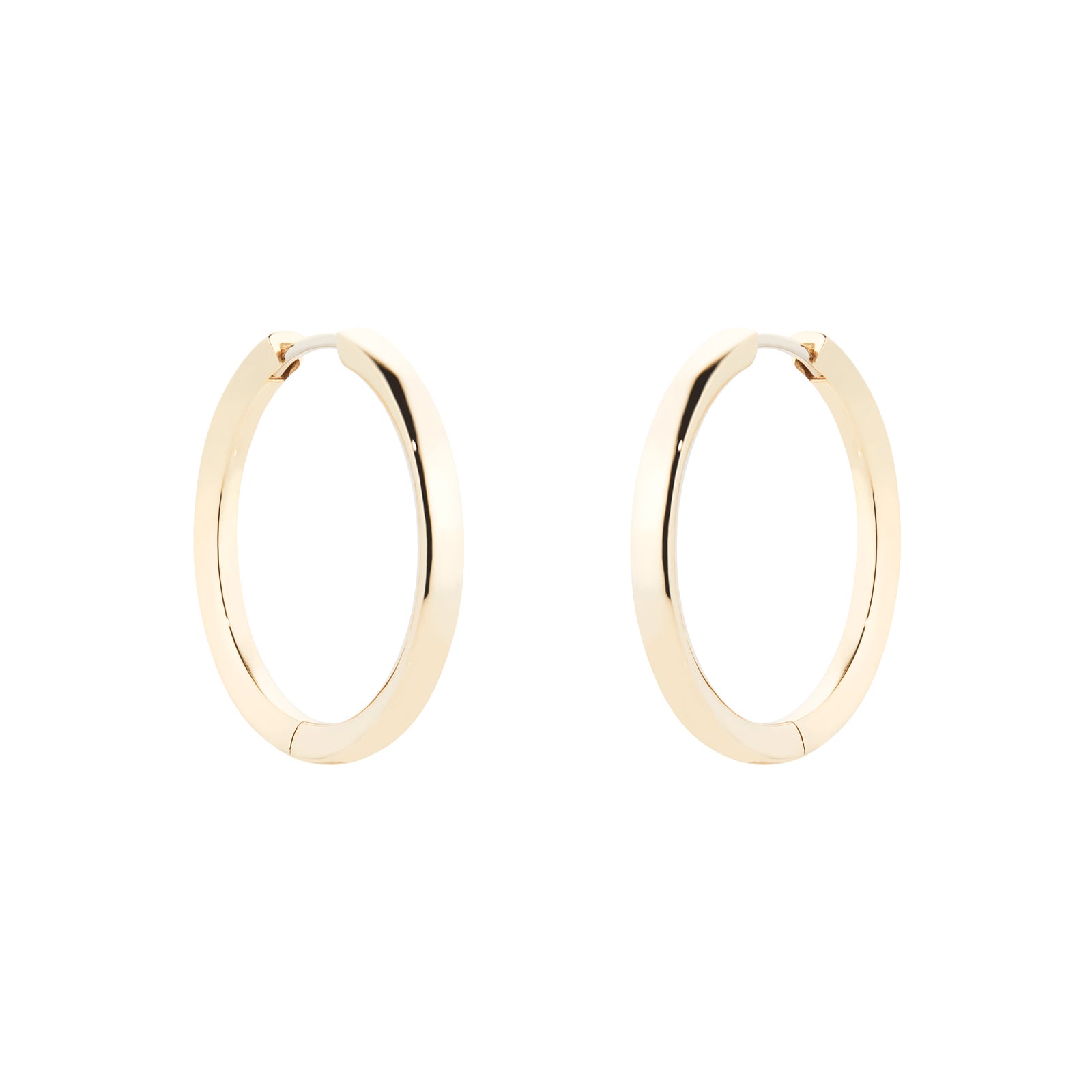 886 Royal Mint 9ct Yellow Gold Huggie Hoop Earrings - Large