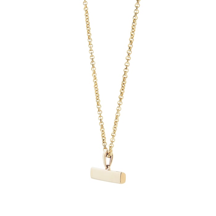 9ct Yellow Gold T-Bar Necklet