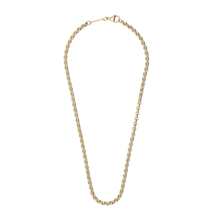 886 Royal Mint 9ct Yellow Gold 16 Inch Medium Belcher Chain Necklace
