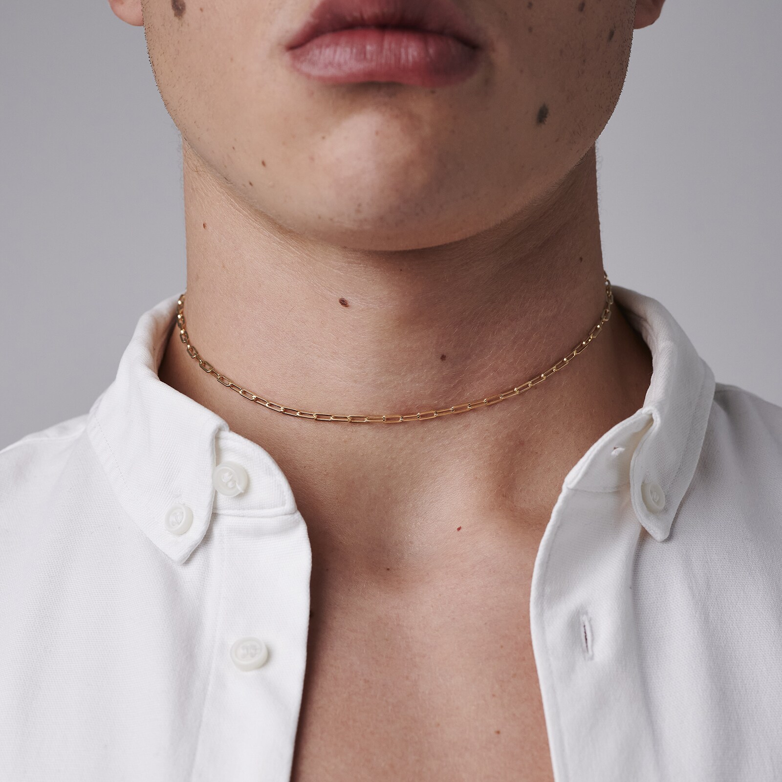 886 Royal Mint 9ct Yellow Gold 16 Inch Square Trace Chain Necklace