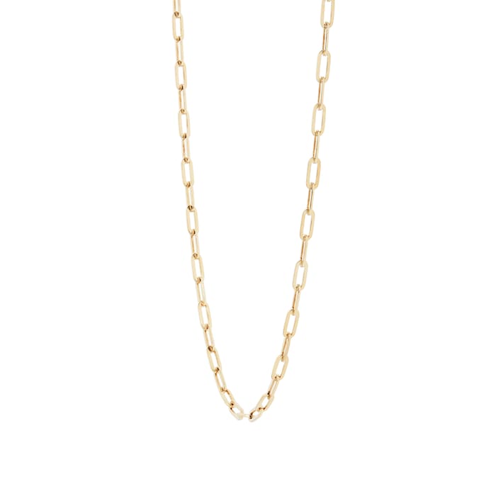 886 Royal Mint 9ct Yellow Gold 16 Inch Square Trace Chain Necklace