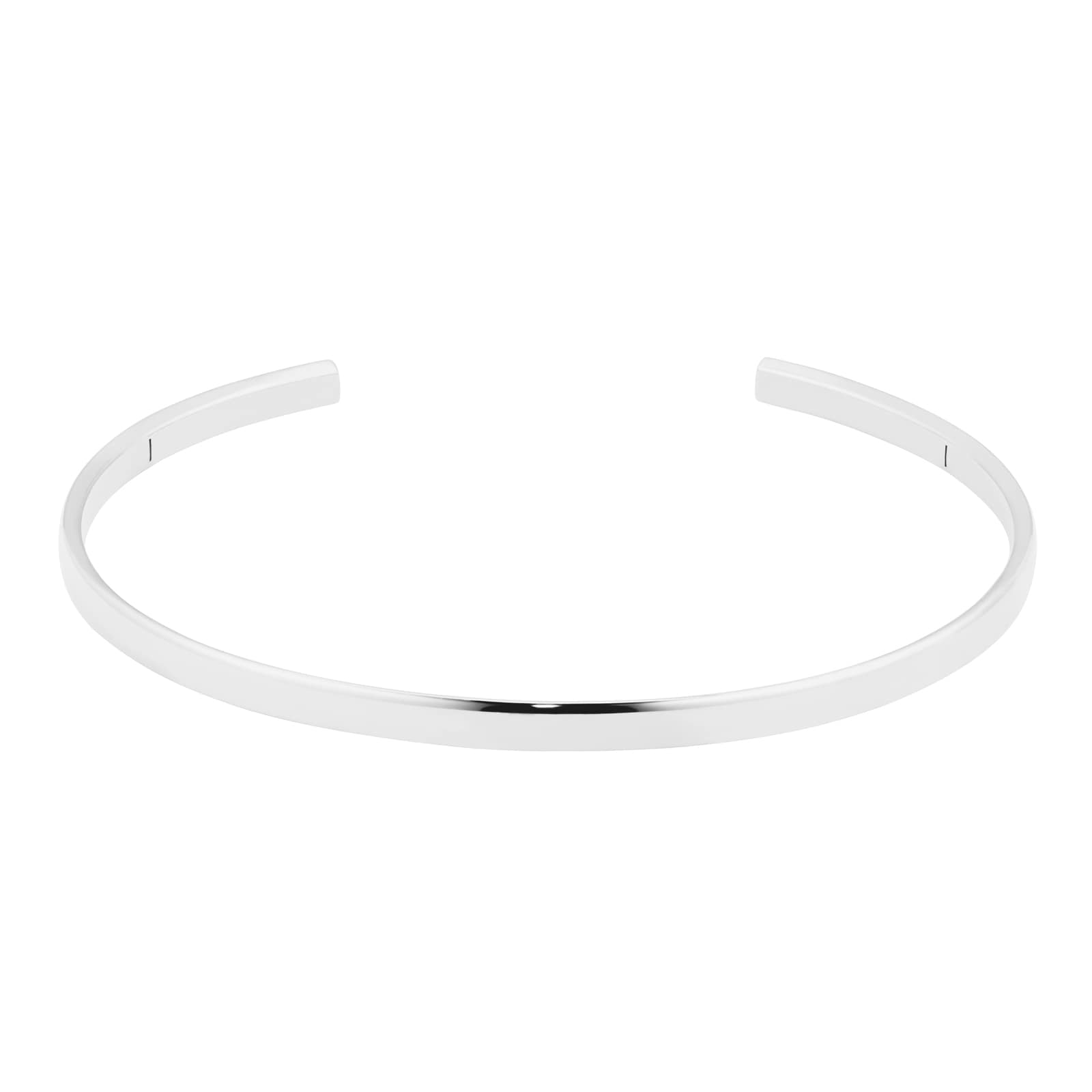 Britannia Sterling Silver 3.5mm Cuff Bracelet - Large image