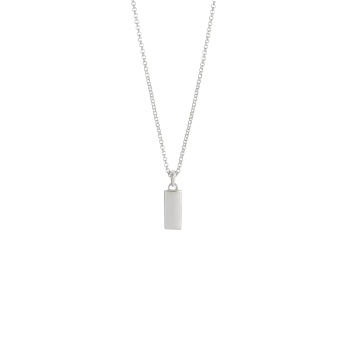 886 Royal Mint Sterling Silver Inch Bar Pendant Necklace