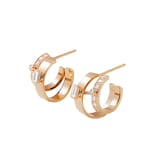 Nouvel Heritage Dinner Date Mood 18K Rose Gold Double Hoop Earrings