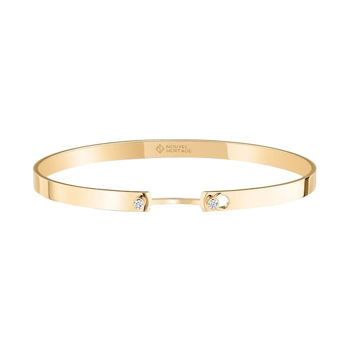 Nouvel Heritage Monday Morning Mood 18K Yellow Gold Bangle - Size Small