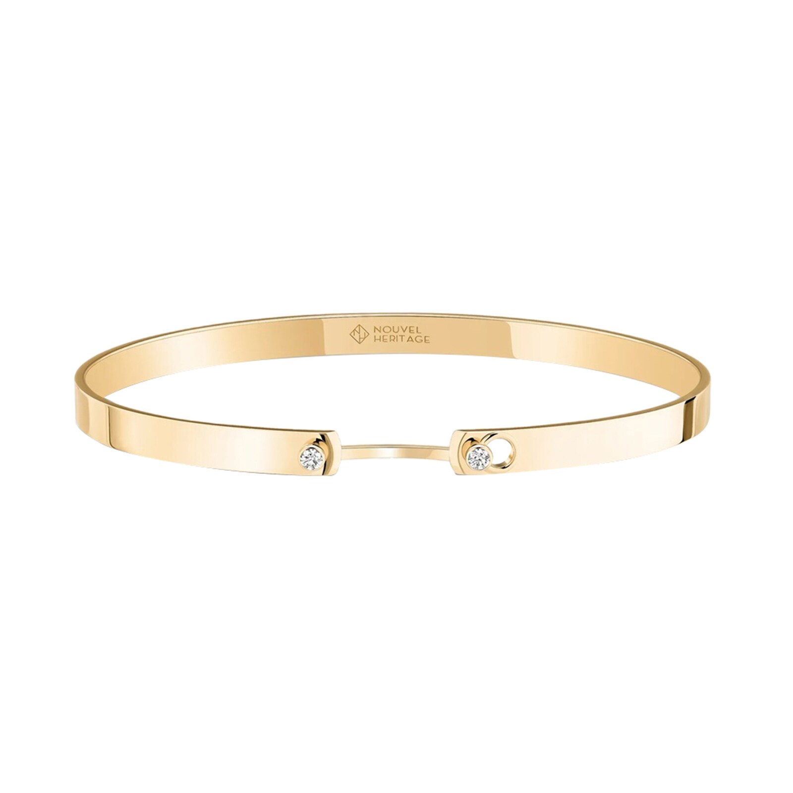 Nouvel Heritage Monday Morning Mood 18K Yellow Gold Bangle - Size Small